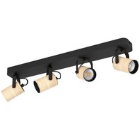 EGLO LED Deckenspot Cayuca  Leuchtmittel inklusive  Spot   L58 x B10 x H12 cm   schwarz   4X3W inkl.
