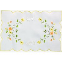 Deckchen mit floraler Bestickung