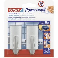 tesa Klebehaken tesa POWERSTRIPS  Klebehaken Large Trend Chrom  matt  Inhalt: 2 St.   POWERSTRIPS 