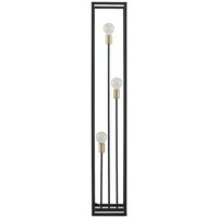 Lindby Stehlampe Tiliane  Leuchtmittel nicht inklusive  Modern  Eisen  Kunststoff  Schwarz matt  3 flammig  E27  Stehleuchte