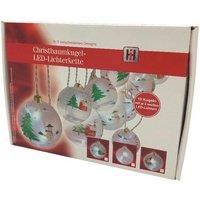 BURI Lichterkette LED Lichterkette aus Glas Weihnachtskugeln Weihnachtsbeleuchtung Deko  Kugel