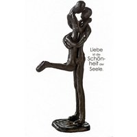GILDE Dekoobjekt MF Design Skulptur Kissing aus Eisen brüniert Höhe 19cm Romantiker Ges