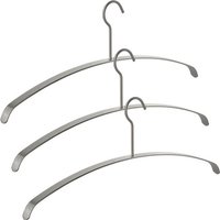 SO TECH  Kleiderbügel echt Edelstahl 455 x 20 x 185 mm   Spar Set  3 tlg   mit offener Öse
