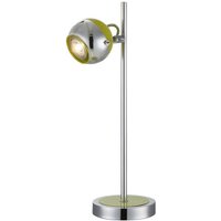 Globo LED Tischleuchte  Leuchtmittel inklusive  Warmweiß  LED Tisch Lampe Schlafzimmer Lese Chrom Kugel Beistell Leuchte