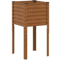 vidaXL Blumentopf Pflanzkübel 45x45x88 cm Wetterfester Stahl  1 St 