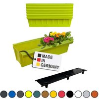 BURI Pflanzkübel Europaletten Blumenkasten Hellgrün 6 Stück zum Anhängen Pflanzkasten