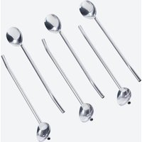 Langstiel Löffel mit Strohhalm  6er Set