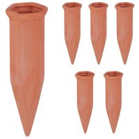 relaxdays Bewässerungssystem Tonkegel zur Bewässerung 6er Set