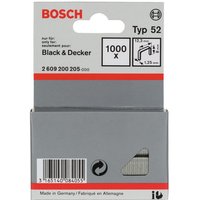 BOSCH Tackerklammer  Typ 52 Flachdrahtklammer   1 25 x 12 x 12 3 mm   1000er Pack