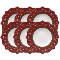 Villeroy & Boch Teller Set Toys Delight Suppenteller rot 26 cm Set6  Premium Porcelain