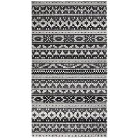 vidaXL Outdoorteppich Outdoor Teppich Flachgewebe 115x170 cm Dunkelgrau  Höhe: 0.4 mm