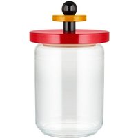 Alessi Vorratsdose Sottsass Collection Twergi Rot 1000 ml  Buchenholz  Glas   1 tlg 