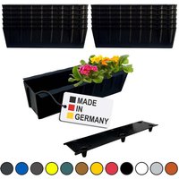BURI Pflanzkübel Europaletten Blumenkasten Anthrazit 12x zum Einlassen Pflanzkasten