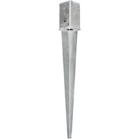 vidaXL H Pfostenanker  Erdspieße 6 Stk. Silbern 8 8 76 cm Verzinkter Stahl