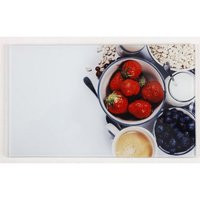 BURI Schneidebrett 12x Glas Frühstücksbrettchen Geschirr Frühstück Brett Küche Haushalt  Glas
