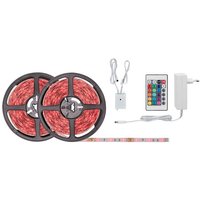 Paulmann LED Stripe SimpLED 10m RGB bunt dimmbar Set beschichtet 28W  1 flammig  mit Fernbedienung  Memoryfunktion