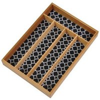 BURI Besteckkasten Besteckkasten aus Bambus 35x25x5cm Besteckeinsatz Schubladeneinsatz