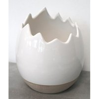 BURI Dekofigur BURI Ei Vase Keramik Figur Innendekoration Ostern Blumen Pflanzengefäß