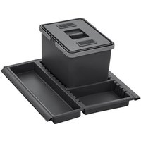 SO TECH  Mülltrennsystem Abfallsammler Metropolis PTC22 05050 7F 12L mit Deckel  Abfallsystem für Auszug Korpusbreite 50 cm