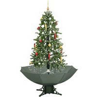 vidaXL Künstlicher Weihnachtsbaum Schneiender Weihnachtsbaum mit Schirmfuß Grün 170 cm