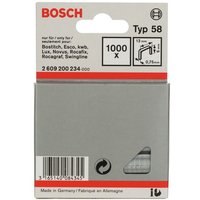 BOSCH Tackerklammer  Typ 58 Feindrahtklammer   0 75 x 6 x 13 mm   1000er Pack