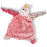 Nici Schmusetuch My First NICI Kollektion  Einhorn Stupsi  rosa mit Sternen  mit aufgestickten Augen