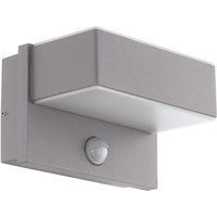 EGLO LED Wandleuchte Azzinano  Leuchtmittel inklusive  Wand /Deckenleuchte   L18 5 x H11 5 x AL12 5cm   silber   2X5 6W inkl.