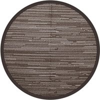vidaXL Outdoorteppich Outdoor Teppich Braun Ø120 cm PP Camping Terrasse  Höhe: 0 mm