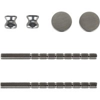SO TECH  Türbeschlag Montageset für durchgehende Verschraubung  M8  Türstärken 22   102 mm  L 116 mm / kürzbar / Gewindestift Befestigungsset für Stoßgriffe