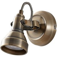 Lindby Wandleuchte Perseas  dimmbar  Leuchtmittel nicht inklusive  Antik  Metall  altmessing  1 flammig  GU10  Wandstrahler