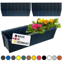 BURI Pflanzkübel Blumenkasten Europaletten 10er Set Anthrazit Pflanzkasten Balkonkasten