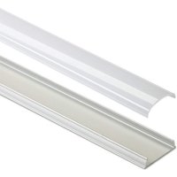 SO TECH  LED Stripe Profil Biegsames LED Aluprofil 42  Aluminium eloxiert  Abdeckung opal oder klar  versch. Ausführungen