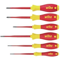 Wiha Schraubendreher   6 St   Satz VDE slim Schlitz PH PZ/S