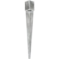 vidaXL H Pfostenanker  Erdspieße 6 Stk. Silbern 12 12 89 cm Verzinkter Stahl