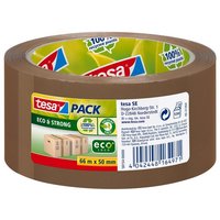 tesa Klebeband tesapack Paper ecoLogo  Packband   66m : 50mm  Packung  1 St  ökologisches Paketklebeband   leise & klebstark   braun   66 m : 50 mm
