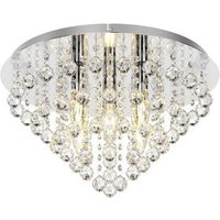 Lindby Deckenleuchte Annica  dimmbar  Leuchtmittel nicht inklusive  Modern  Metall  Acryl  chrom  klar  5 flammig  E14  Deckenleuchte