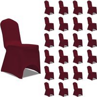 vidaXL Hussen Set Stretch Stuhlhussen Burgunderrot 24 Stk.