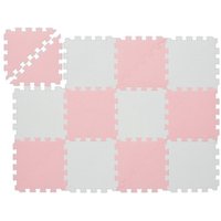 relaxdays Spielmatte Puzzlematte rosa weiß