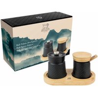 PEUGEOT Pfeffermühle Bali   Tempel der Gewürze Set 3 tlg.   3 Stück   mit Salzgefäß und Menage