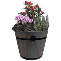 BURI Pflanzkübel Holz Pflanzkasten Kräuterbeet Blumentopf Shabby Look Größe XL 44 5cm