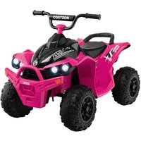 COSTWAY Elektro Kinderquad  Belastbarkeit 35 kg  Elektroquad mit Hupe  Musik & LED Leuchten