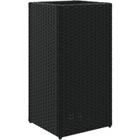 vidaXL Blumentopf Pflanzkübel Schwarz 30x30x60 cm Poly Rattan  1 St 