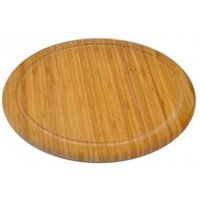 BURI Schneidebrett Bambus Schneidbrett D 30 cm  Bambus