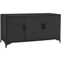 COSTWAY Garten Geräteschrank  BxT: 135x50 cm  outdoor  Rattan  318L