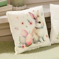 Dekokissen mit flauschiger Rückseite  ca. 25x25 cm