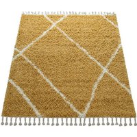 Paco Home Hochflor Teppich Helsinki 531  rechteckig  Höhe: 45 mm  weicher Hochflor Shaggy  Scandi Design  mit Fransen