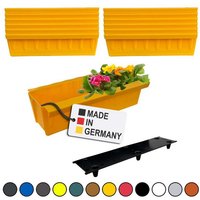 BURI Pflanzkübel Europaletten Blumenkasten Gelb 12 Stück zum Anhängen Pflanzkasten