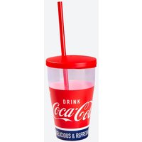 Coca Cola Trinkbecher mit Deckel und Trinkhalm  ca. 500 ml