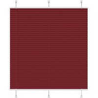 vidaXL Plissee  Plissee Bordeauxrot 120x100 cm Stoffbreite 119 4 cm Polyester
