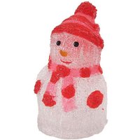 BURI Dekofigur LED Acryl Schneemann 24x15cm Winterdeko Weihnachtsdeko Weihnachtsfigur